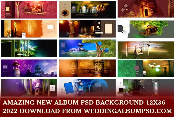 Amazing New Album PSD Background 12x36 2022 - WeddingAlbumPsd