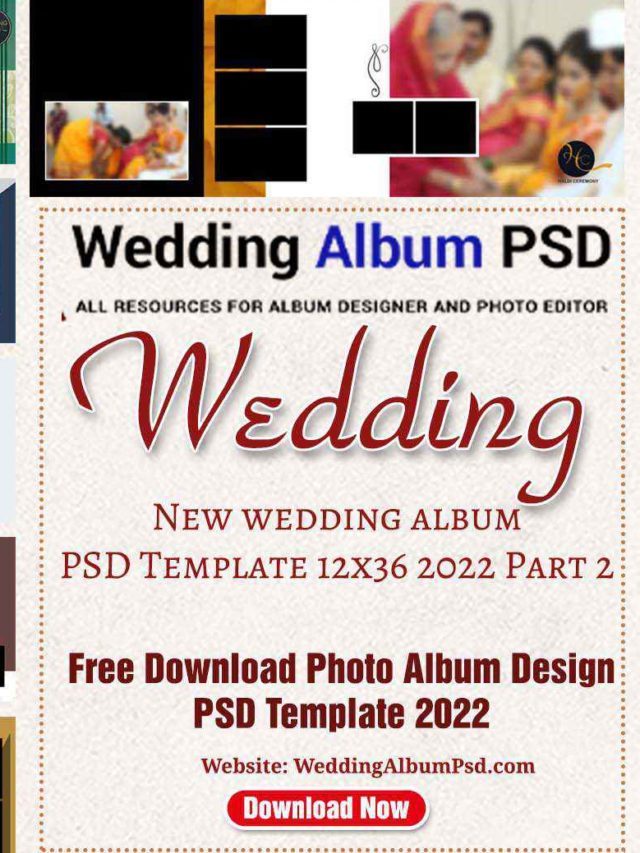 New Wedding Album PSD Template 12×36 2022 02