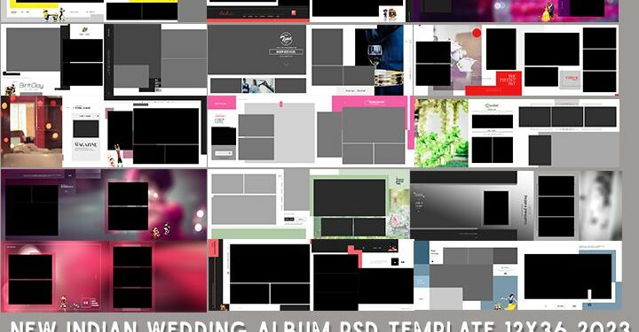 New Indian Wedding Album PSD Template 12x36 2023 Vol 11 Free Download