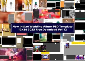 New Indian Wedding Album PSD Template 12x36 2023 Free Download Vol 12