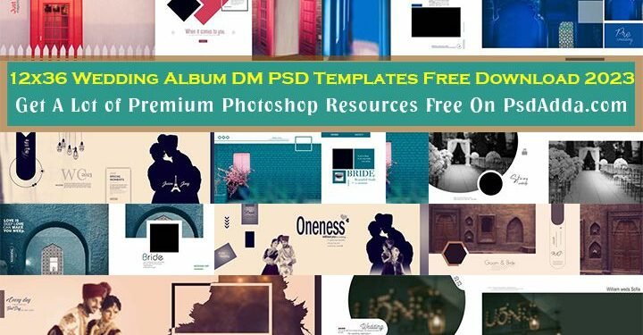 Modern 12x36 Wedding Album DM PSD Templates Free Download 2023