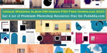 Unique 12x36 Wedding Album DM PSD Templates Free Download 2023