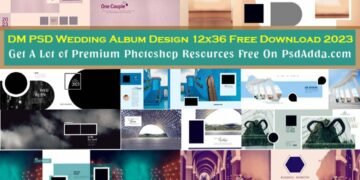 DM PSD Wedding Album Design 12x36 Free Download 2023