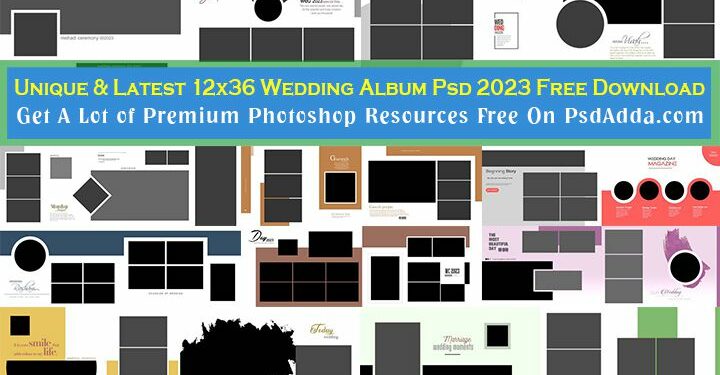 Unique & Latest 12x36 Wedding Album Psd 2023 Free Download