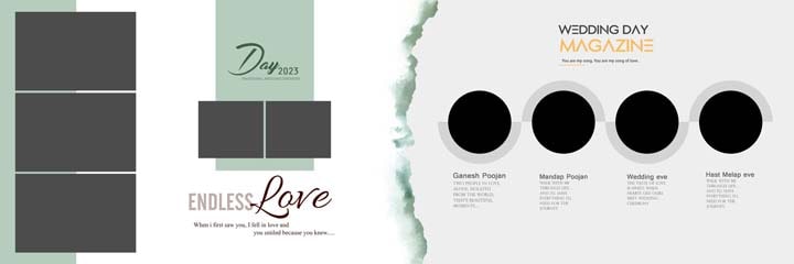 Top 10 Wedding Album Design PSD Template 12×36 2023 Free Download