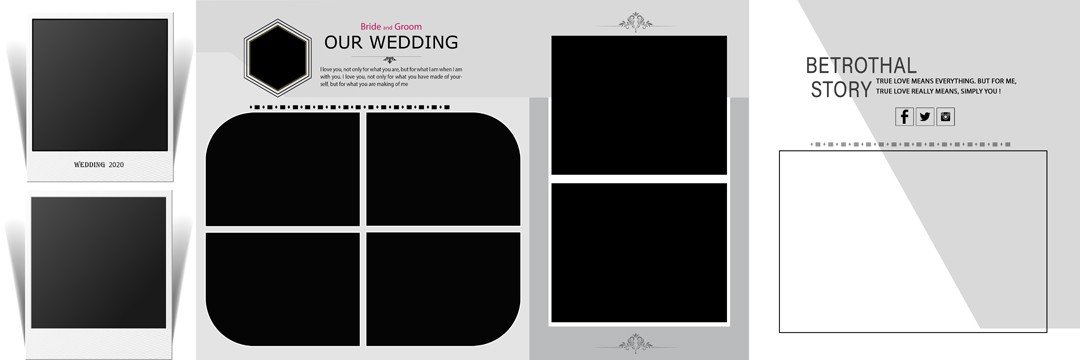 Amazing wedding album psd 12X36 templates 2024 VOl 115