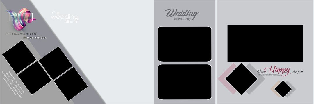 Amazing wedding album psd 12X36 templates 2024 VOl 115