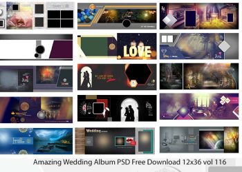 Amazing Wedding Album PSD Free Download 12x36 vol 116