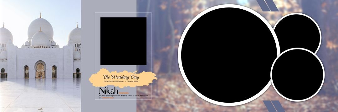 Muslim Wedding Album Design PSD Free Download 12x36  VOL 126