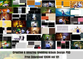 Creative & Amazing Wedding Album Design PSD Free Download 12X36 vol 121