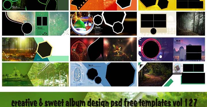 Creative & Sweet Album Design psd free templates vol 127