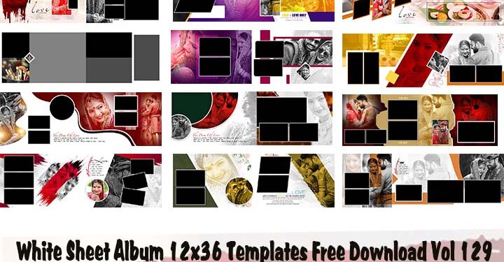 White Sheet Album 12x36 Templates Free Download Vol 129