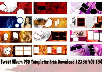 Sweet Album PSD Templates Free Download 12X36 VOL 134