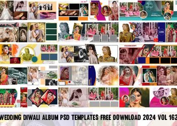 Wedding Diwali Album PSD Templates Free Download 2024 VOL 162