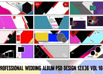 Professional Wedding Album PSD Design 12x36 Vol 166
