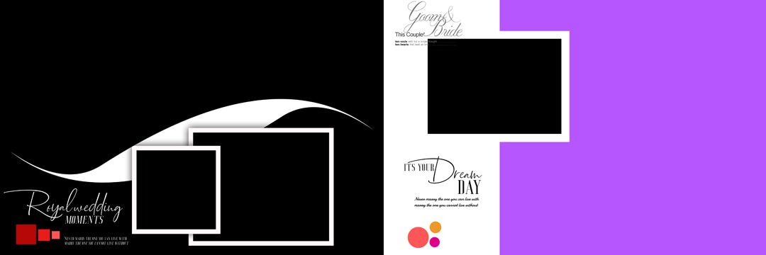 Professional Wedding Album PSD Design 12x36 Vol 166