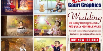 New Baby Photo Editing Background PSD