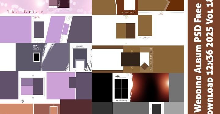 Wedding Album PSD Free Download 12x36 2025 Vol 181